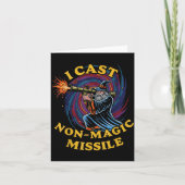 I Cast Non-magic Missile Funny Wizard Parody Meme  カード (正面)