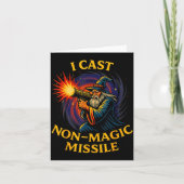 I Cast Non-magic Missile Funny Wizard Parody Meme  カード (正面)