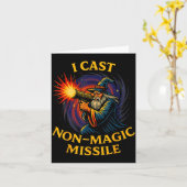 I Cast Non-magic Missile Funny Wizard Parody Meme  カード (黄色い花)