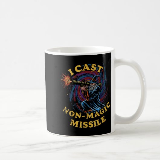 I Cast Non-magic Missile Funny Wizard Parody Meme コーヒーマグカップ (右)