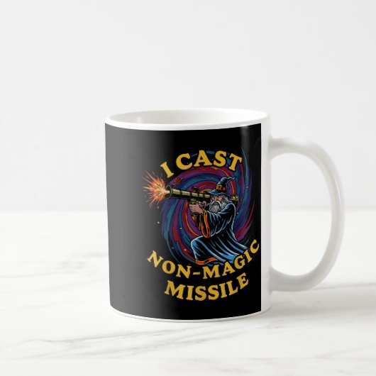 I Cast Non-magic Missile Funny Wizard Parody Meme  コーヒーマグカップ (右)