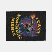 I Cast Non-magic Missile Funny Wizard Parody Meme  フリースブランケット (正面(横))