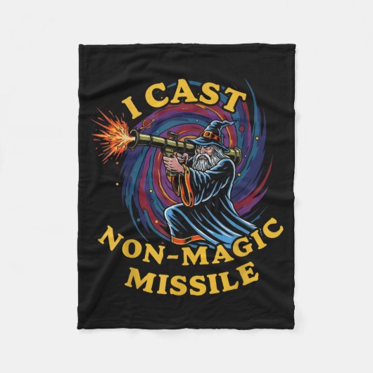 I Cast Non-magic Missile Funny Wizard Parody Meme  フリースブランケット (正面)