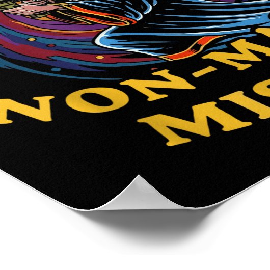 I Cast Non-magic Missile Funny Wizard Parody Meme  ポスター (角)