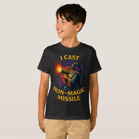 I Cast Non-magic Missile Funny Wizard Parody Meme Tシャツ (正面フル)