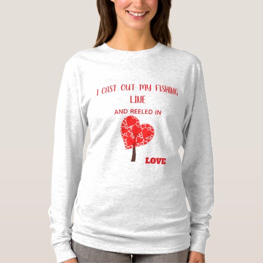 I CAST OUT MY FISHING LINE AND REEL IN LOVE-BASIC Tシャツ (正面)