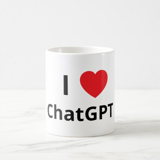 I ❤️ ChatGPT コーヒーマグカップ (中央)