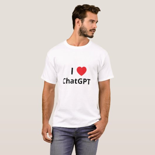 I ❤️ ChatGPT Tシャツ (正面フル)
