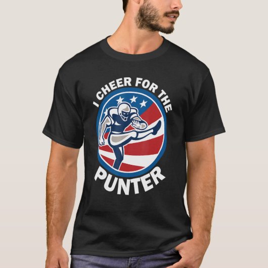 I cheer For The Punter  Saying Football Punter Tシャツ (正面)