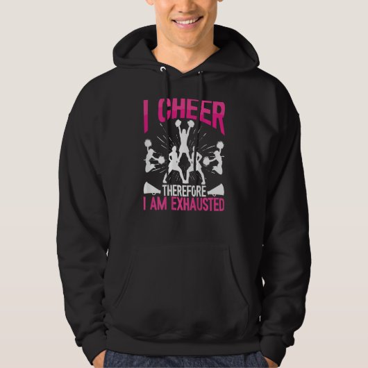 I Cheer Therefore I Am Exhausted Backprint Cheerle パーカ (正面)