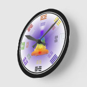 I Chingの黙想の時計 ラウンド壁時計 (傾斜)