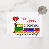 I Choo Chooあなたがバレンタインデーのキッズクラスを選ぶ ノートカード (正面/裏面インサイチュ)