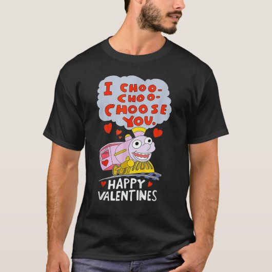 I Choo Choo Choose You Valentines Day Train Toddle Tシャツ (正面)