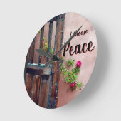 I Choose Peace Round Clock ラウンド壁時計 (傾斜)