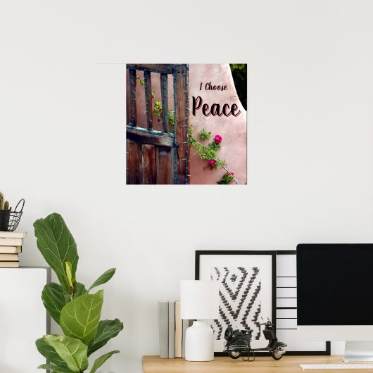 I Choose Peace Square Poster ポスター (ホームオフィス)