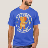 I Choose Violence Funny Capybara by Tobe Fonseca Tシャツ (正面)