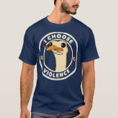 I Choose Violence Funny Emu by Tobe Fonseca Tシャツ (正面)