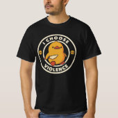 I Choose Violence Meme Duck Chick Chicken Gore Tシャツ (正面)