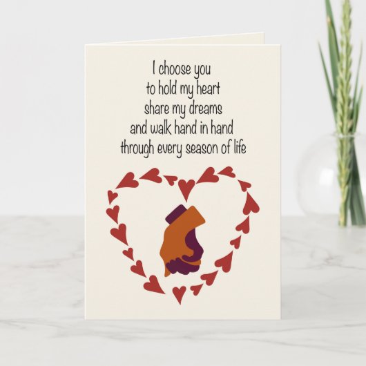 I Choose You Folded Valentine Card シーズンカード (正面)