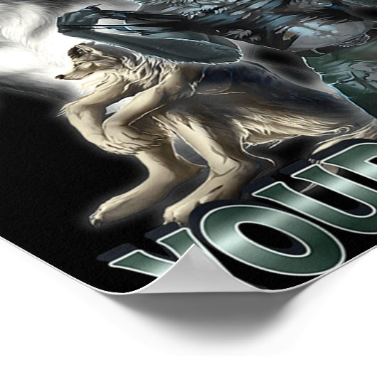 I Clogged Your Toilet Funny Alpha Wolf Meme  ポスター (角)