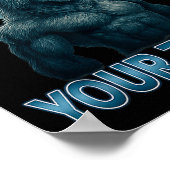 I Clogged Your Toilet Funny Cool Alpha Wolf Meme S ポスター (角)