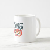I Collect Lifers - Funny Red Owl Birding Graphic コーヒーマグカップ (正面右)