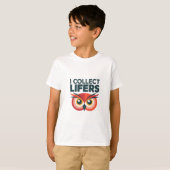 I Collect Lifers - Funny Red Owl Birding Graphic Tシャツ (正面フル)