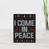 I Come In Peace Couple Matching Ugly Christmas Swe カード (正面)