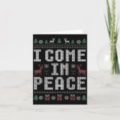 I Come In Peace Couple Matching Ugly Christmas Swe カード (正面)