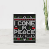 I Come In Peace Couple Matching Ugly Christmas Swe カード (正面)