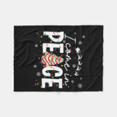 I Come In Peace Couple Matching Ugly Christmas Swe フリースブランケット (正面(横))