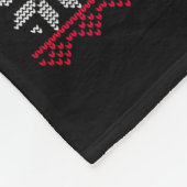 I Come In Peace Couple Matching Ugly Christmas Swe フリースブランケット (角)