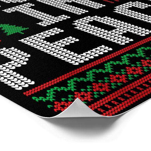 I Come In Peace Couple Matching Ugly Christmas Swe ポスター (角)