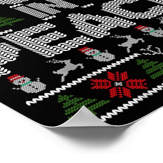 I Come In Peace Couple Matching Ugly Christmas Swe ポスター (角)