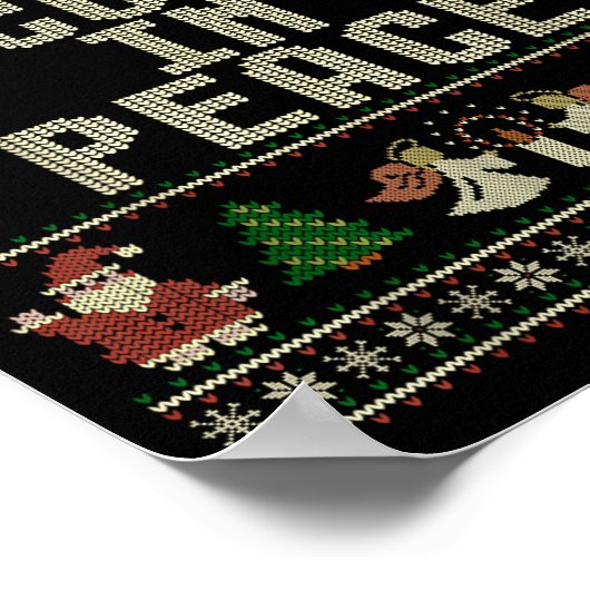 I Come In Peace Couple Matching Ugly Christmas Swe ポスター (角)