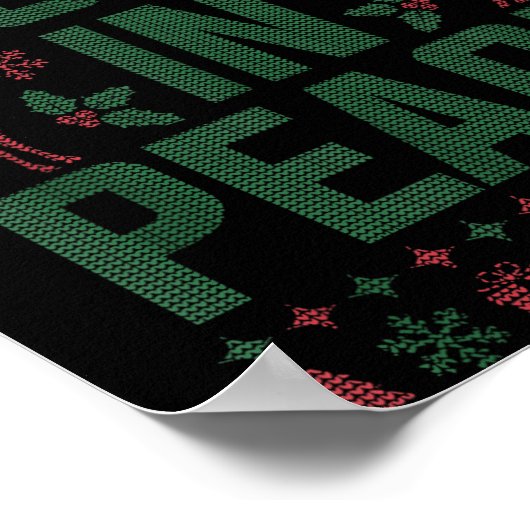 I Come In Peace Couple Matching Ugly Christmas Swe ポスター (角)