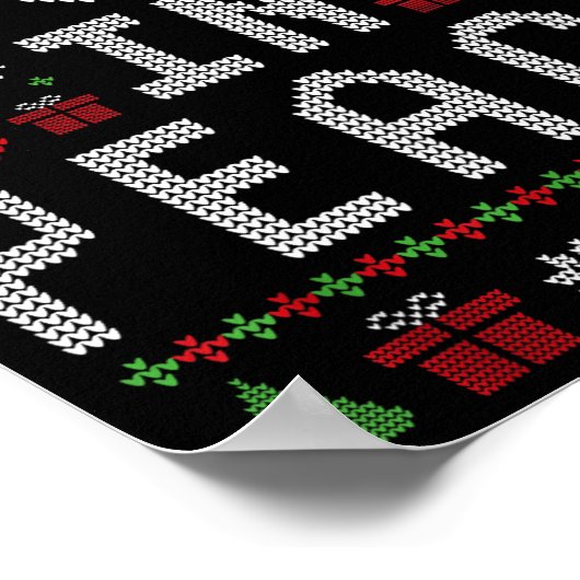 I Come In Peace Couple Matching Ugly Christmas Swe ポスター (角)