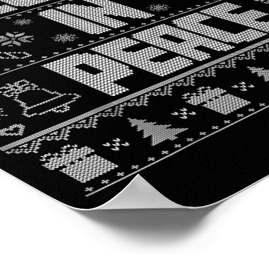 I Come In Peace Couple Matching Ugly Christmas Swe ポスター (角)