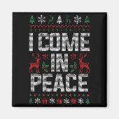 I Come In Peace Couple Matching Ugly Christmas Swe マグネット (正面)