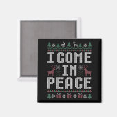 I Come In Peace Couple Matching Ugly Christmas Swe マグネット (正面/裏面)