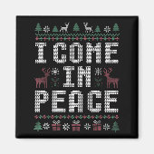 I Come In Peace Couple Matching Ugly Christmas Swe マグネット (正面)