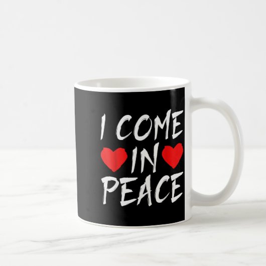 I Come In Peace Funny Tee Valentine's Day Couple M コーヒーマグカップ (右)
