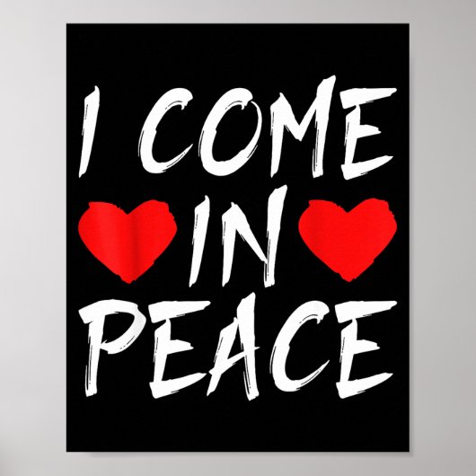 I Come In Peace Funny Tee Valentine's Day Couple M ポスター (正面)