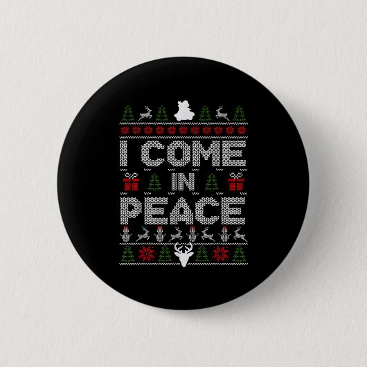 I Come In Peace - I'm Peace Couple Matching Ugly C 缶バッジ (正面)