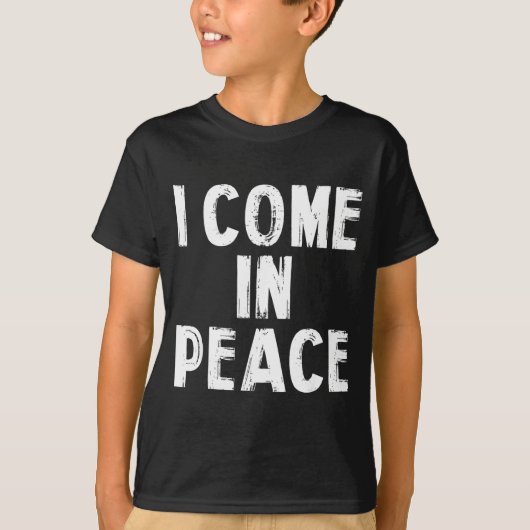 I Come In Peace I'm Peace Funny Couple Valentine M Tシャツ (正面)