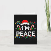 I Come In Peace I'm Peace Matching Ugly Christmas  カード (正面)