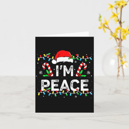 I Come In Peace I'm Peace Matching Ugly Christmas  カード (黄色い花)
