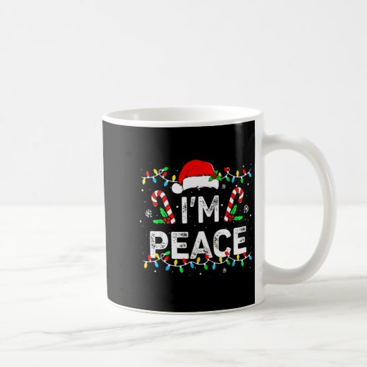 I Come In Peace I'm Peace Matching Ugly Christmas コーヒーマグカップ (右)