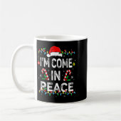 I Come In Peace I'm Peace Matching Ugly Christmas  コーヒーマグカップ (左)