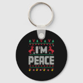 I Come In Peace - I'm Peace Xmas Matching Couples  キーホルダー (正面)